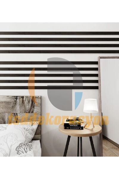 tsddekorasyon Tsd Dekorasyon Ahşap Şerit Duvar Panelleri Siyah