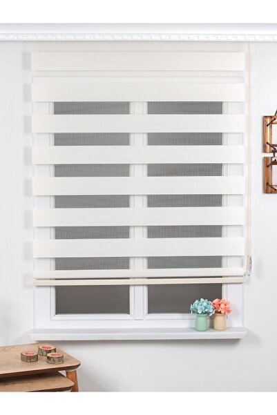 NetworkAvm Ekru R-18 Stor Zebra Perde Oygulu