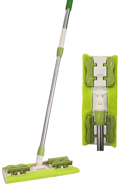 SİHİRLİ MOP Istediğin Bezi Tak Kullan Mandallı Mop Teleskopik Saplı 1 Yedek Bez Hediyeli (YER CAM TEMİZLİĞİ)