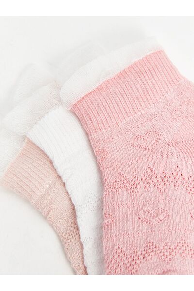 LC Waikiki Skarpetki Botki Baby Girl z własnym wzorem 3 szt