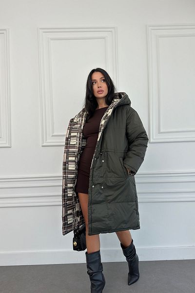 Weyeze Palton puf lung cu glugă reversibilă AD-K50458LNW