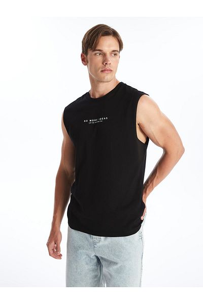 LC Waikiki Men's Sleeveless T-Shirt - Crew Neck, Printed