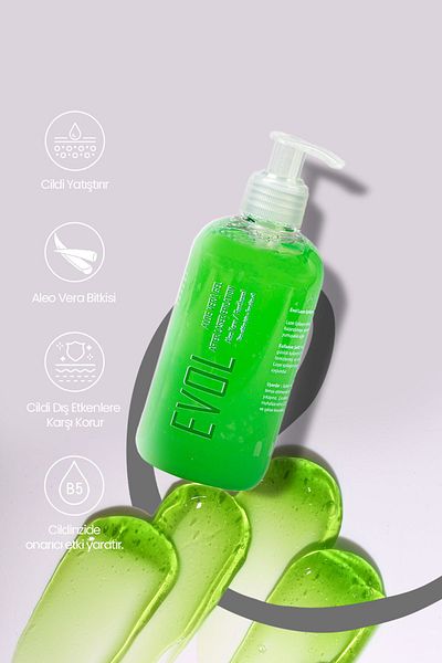 EVOL Aleo Vera Gel after Laser Epilation – Soothing, Moisturizing Care Gel after Sun