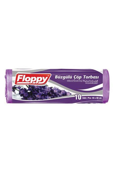 Floppy Lavender Scented Drawstring Garbage Bag 55x60cm 10 Pieces