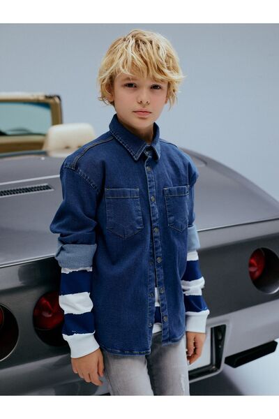 LC Waikiki Fiú kényelmes Jean Shirt Die