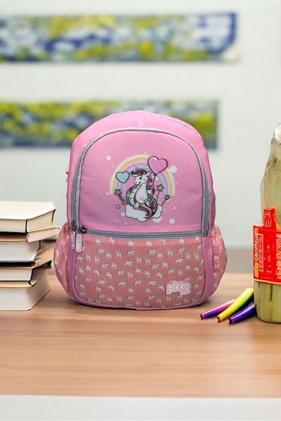 AGOÇANTA Pink Girl's Unicorn Patterned Primary School Bag