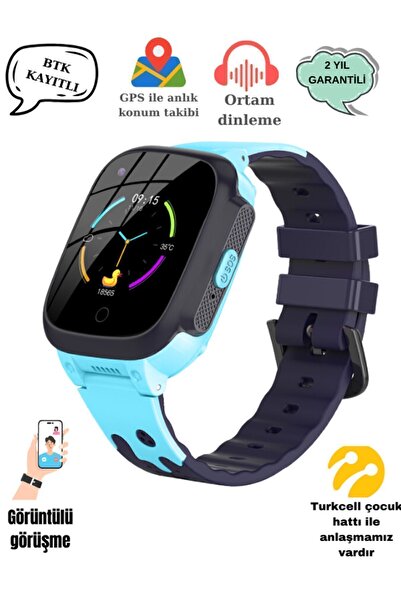 VOLNET V7 Uz Görüntülü Görüşme Özellikli,gps Konum Takipli Sim Kartlı Akıllı Çocuk Saati