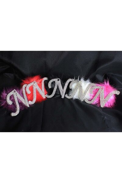 Arabasına Aşıklar Kulubü White Feather N Letter I Stone Rearview Mirror Necklace Accessory