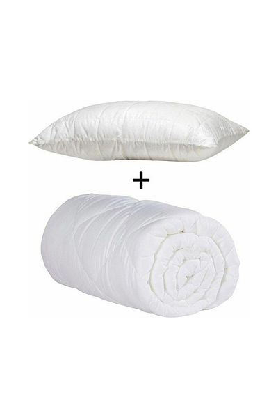 HOMENUP Single Microfiber Silicone Quilt Set - 155X215, Padded Pillow and Quilt