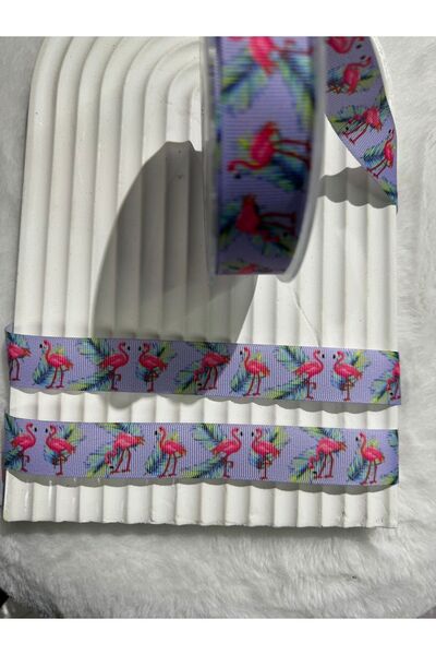 kalben accessories شريط منقوش بطباعة فلامنغو وشريط ملون من Grosgrain عرض 2.5 ...