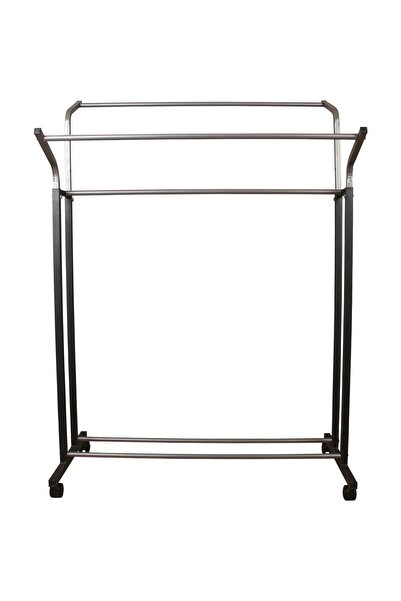 oxorza home Ayarlı Paslanmaz Metal Konfeksiyon Elbise Askılık Tekerlekli Port...