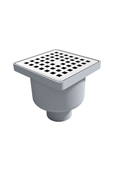 sofdekor Krom Yer Süzgeci 10x10 - Düşey Çıkış 50mm