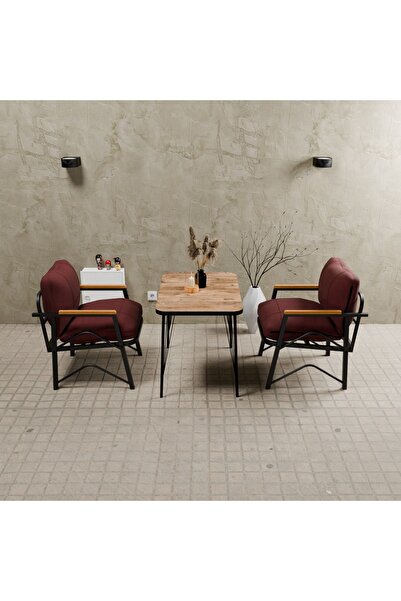 MB GARDEN FURNITURE Simetri Model, Balkon,mutfak, Bahçe, Cafe, Metal Koltuk T...
