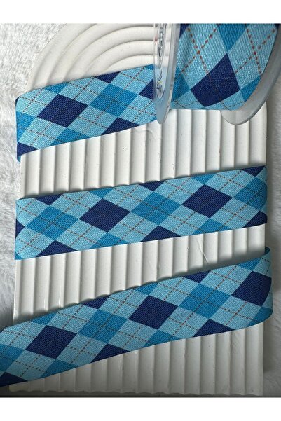 kalben accessories نمط الماس الأزرق - شريط ملون بطول 4 سم وعرض 4.5 متر