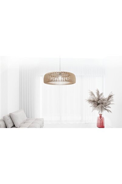 Ferisa Home Modern Ahşap Arven Avize Rustik Sarkıt Avize Salon Avizesi