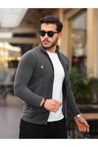 LUSSOLİFE Thick Fleece Men's Jacket - Zippered