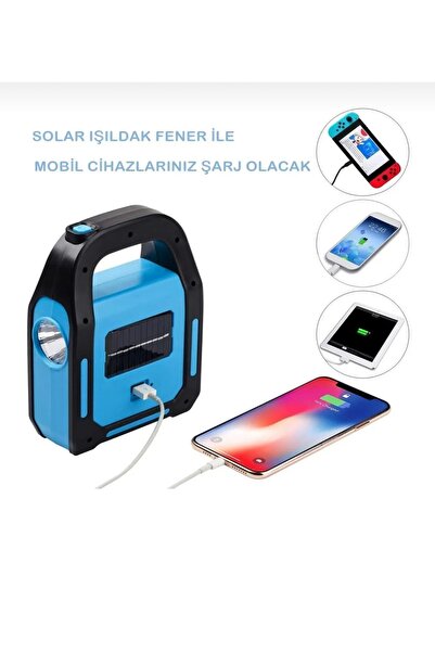 Genel Markalar Solar Işıldak Fener Güneş Enerjili Ve Usb Sarj Kamp Lambası Ca...