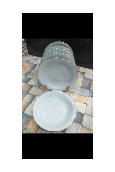 Porland Gilded Dinner Plate 6 Pieces 19cm