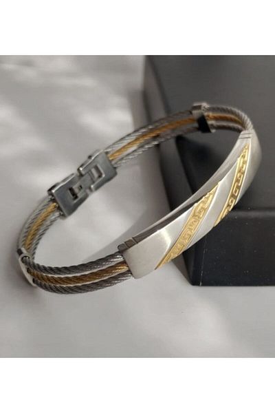 TAKIMAKI Men's Steel Bracelet - Anti-Tarnish, Anti-Rust and Anti-Fading Style