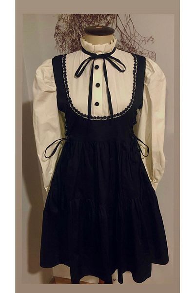 Asushvintage Rochie neagră de epocă