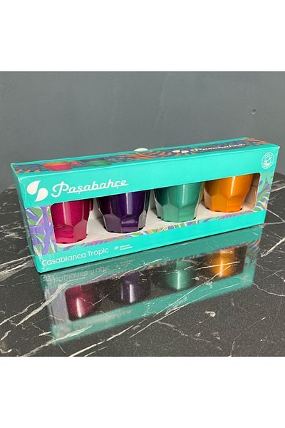 Paşabahçe Sava Home Casablanca Tropic 4-Pack Espresso Coffee Cup
