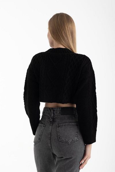 Hiccup Cardigan crop cu nasturi cu decolteu în V
