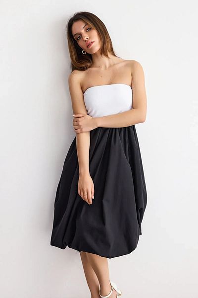 Hiccup Rochie maxi cu fustă cu balon, plisată, fără bretele