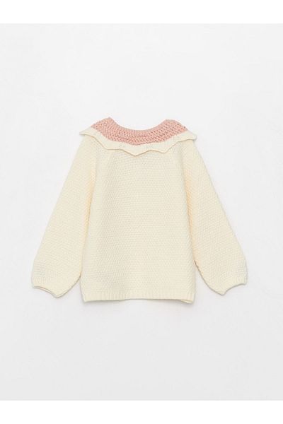 LC Waikiki Dětský límec s dlouhým rukávem Holčička pletený Cardigan