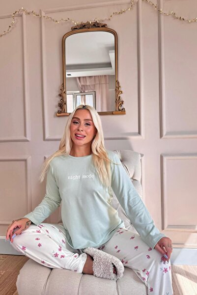 Pijamaevi Thermal Mint Mode mintás női pizsama szett