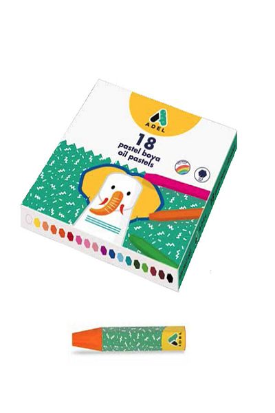 Adel Pastel Paint Cardboard Box Cornered 18 Pieces