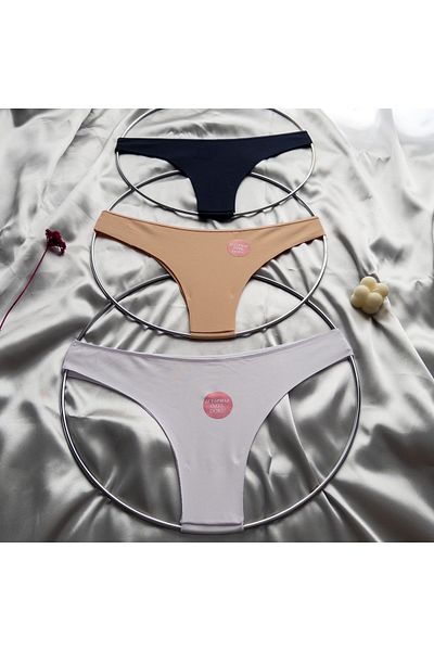 Rintalia Cotton Basic Women's Brazilian Panties Set of 3