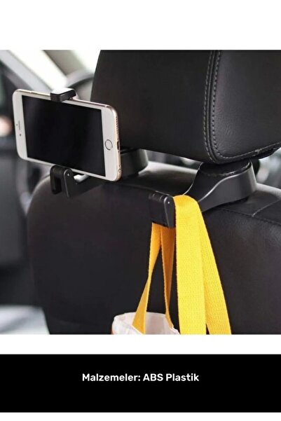 Genel Markalar Premium Seri Tüm Araçlarla Uyumlu Otomobil Araba Oto Koltuk Arkası Telefon Tutucu Askılık