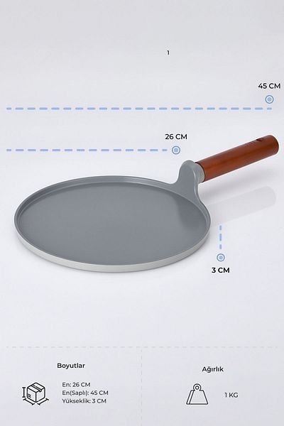 NEOFLAM 26CmGray Aluminum Cast Crepe Pan - Fika