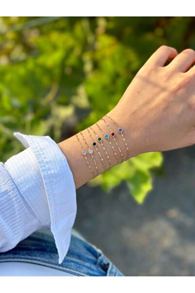 by milo jewellery 14 ayar altın taşlı bileklik