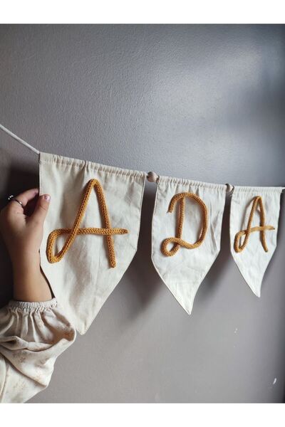 El Yapımı Isimli Banner Doğum Günü Flama Çocuk Ve Bebek Odası Duvar Dekoru