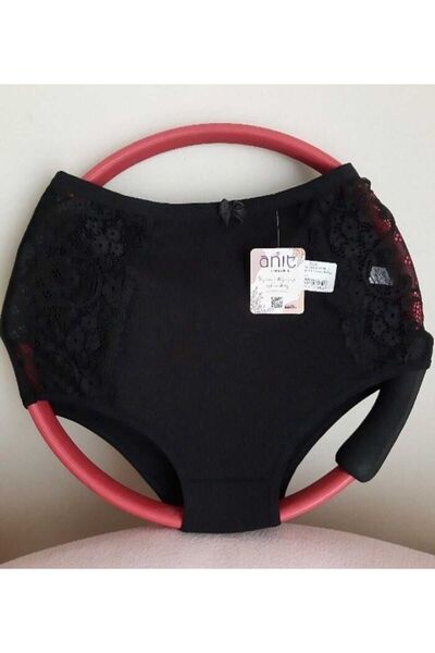 Anıt 3'lü Ekstra Yüksek Bel Toparlayıcı Sıkılaştırıcı Dantel Detaylı Siyah Külot