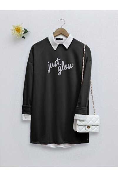 HİJABAYA Χτενισμένος βαμβακερός ιδρώτας - Τυπωμένο σχέδιο