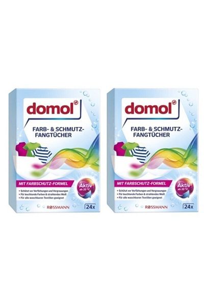 DOMOL Color Separating Revitalizing Wipes 24+24 Cloth