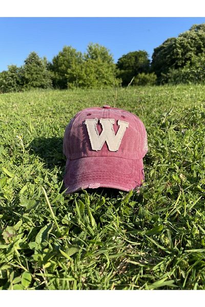 Cmf Unisex Claret Red W Antique Cap Hat