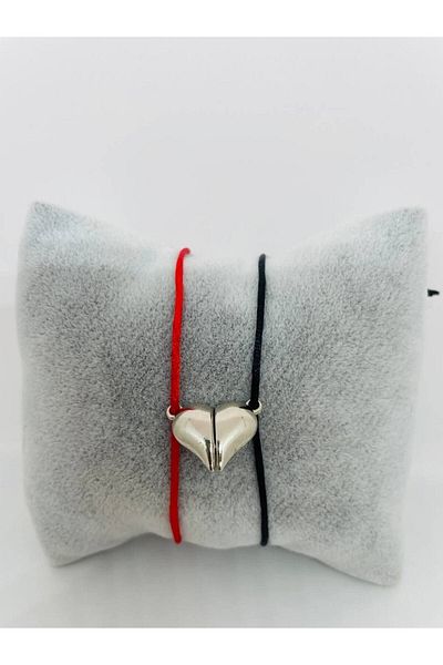 GALATA GIFT Couple, Friend, Couple, Lover Bracelet, Best Friends Bracelet, Magnet Heart Shaped Bracelet