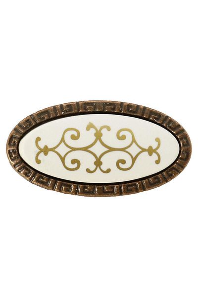 Badem10 Buton Select Metal Alb Tumbled Cupru antic (4 buc.) Mobilier Bucătărie Sertar Dulap Mâner Mâner