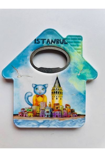 GALATA GIFT House Shaped, Istanbul Themed Bottle Opener, Magnet Opener