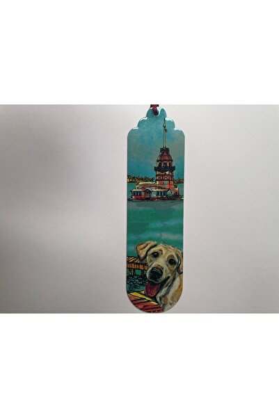 NiceandBonita Semn de carte drăguț cu tematică Turnul Fecioarei și Câine