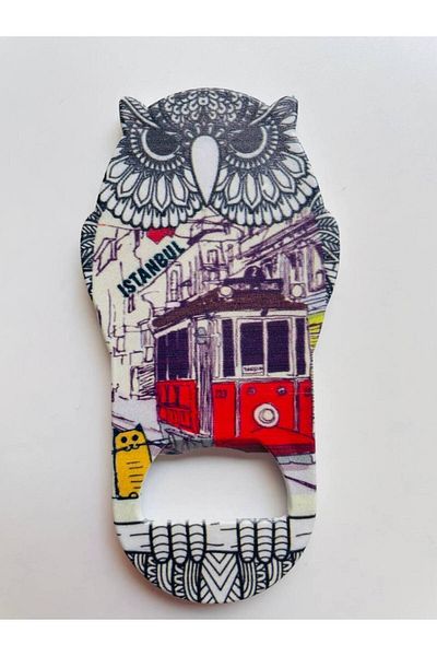 GALATA GIFT Owl Figured, Istanbul Themed Bottle Opener, Opener Magnet