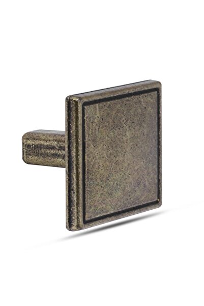 Badem10 4 bucăți de butoane pătrate din metal antic - mobilier, sertar de bucătărie, dulap și mâner