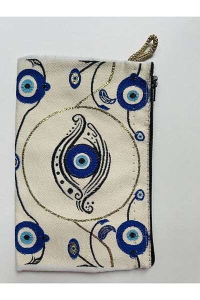 GALATA GIFT Portofel de damă cu ochi rău, fermoar elegant de mărime medie, portofel căptușit