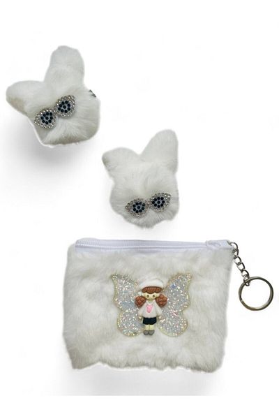 GALATA GIFT Color Matching Coin Purse, Keychain Wallet and Two Buckles Set for Girls