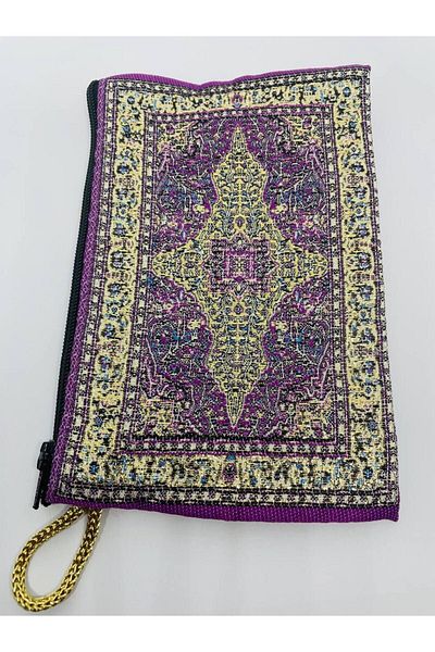 GALATA GIFT Women's Medium Size Wallet - Stylish, Zippered, Lined, Rug Patterned Coin Wallet 15x10