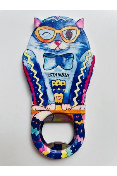 GALATA GIFT Deschizător de sticle cu tematică Istanbul, Magnet pentru deschidere cu figurină bufniță