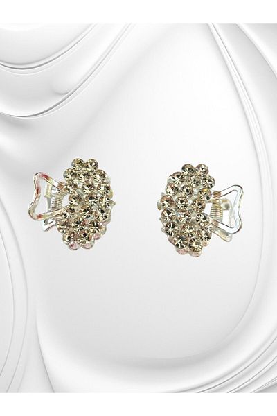 GALATA GIFT Piatra de zircon din aur roz - Agrafă de păr în formă de inimă de 2,5 cm
